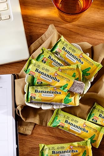 Nutryvitta Banana Fruit Bars – Vegan, Gluten-Free, Brazilian Bananinha, 5-Pack