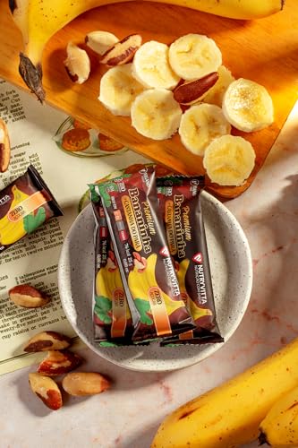 Nutryvitta No Sugar Added Banana Fruit Bars with Brazil Nuts – Vegan, Gluten-Free, Brazilian Bananinha, 5-Pack