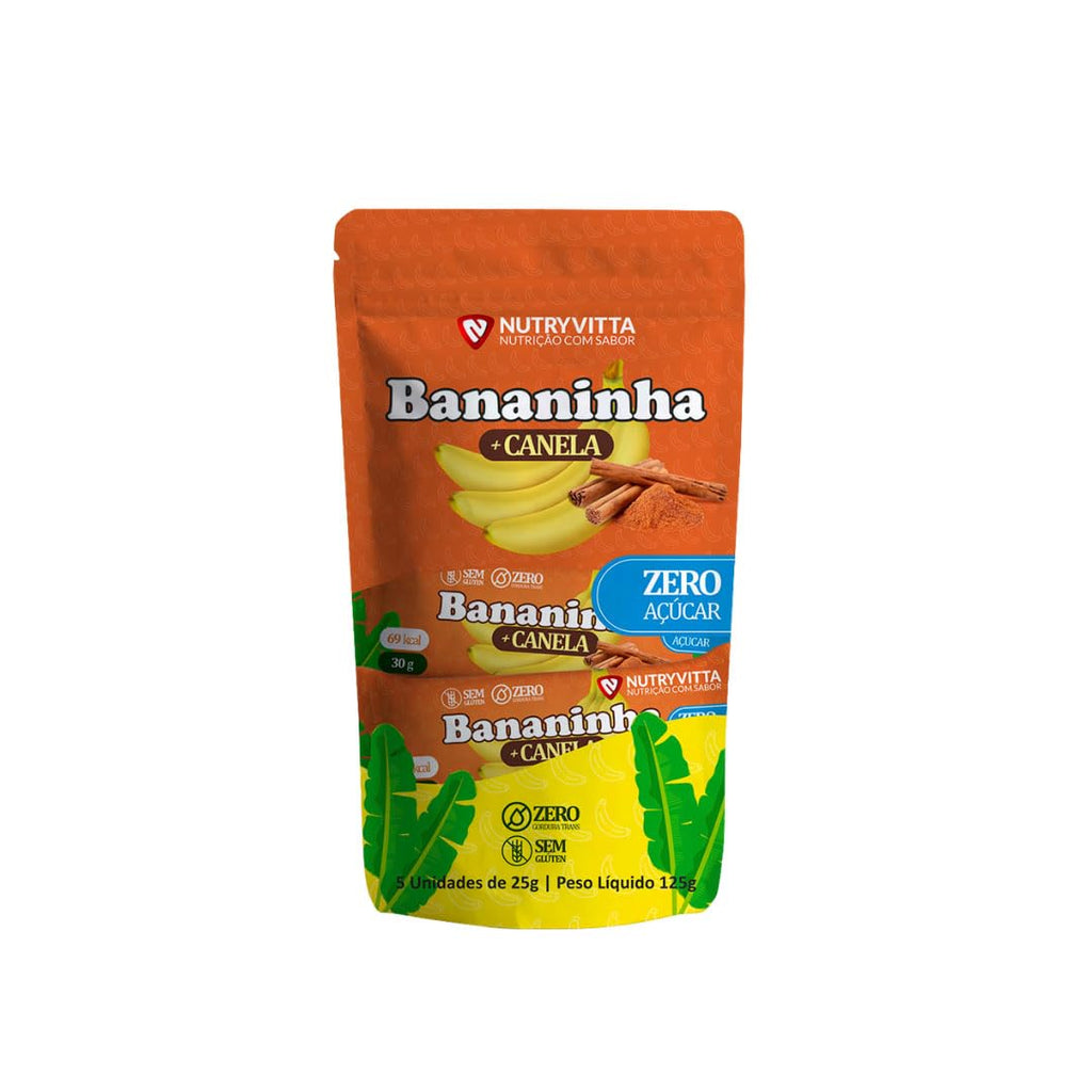 Nutryvitta No Sugar Added Banana Fruit Bars with Cinnamon – Vegan, Gluten-Free, Brazilian Bananinha, 5-Pack
