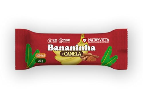 Nutryvitta Banana Fruit Bars with Cinnamon – Vegan, Gluten-Free, Brazilian Bananinha, 5-Pack