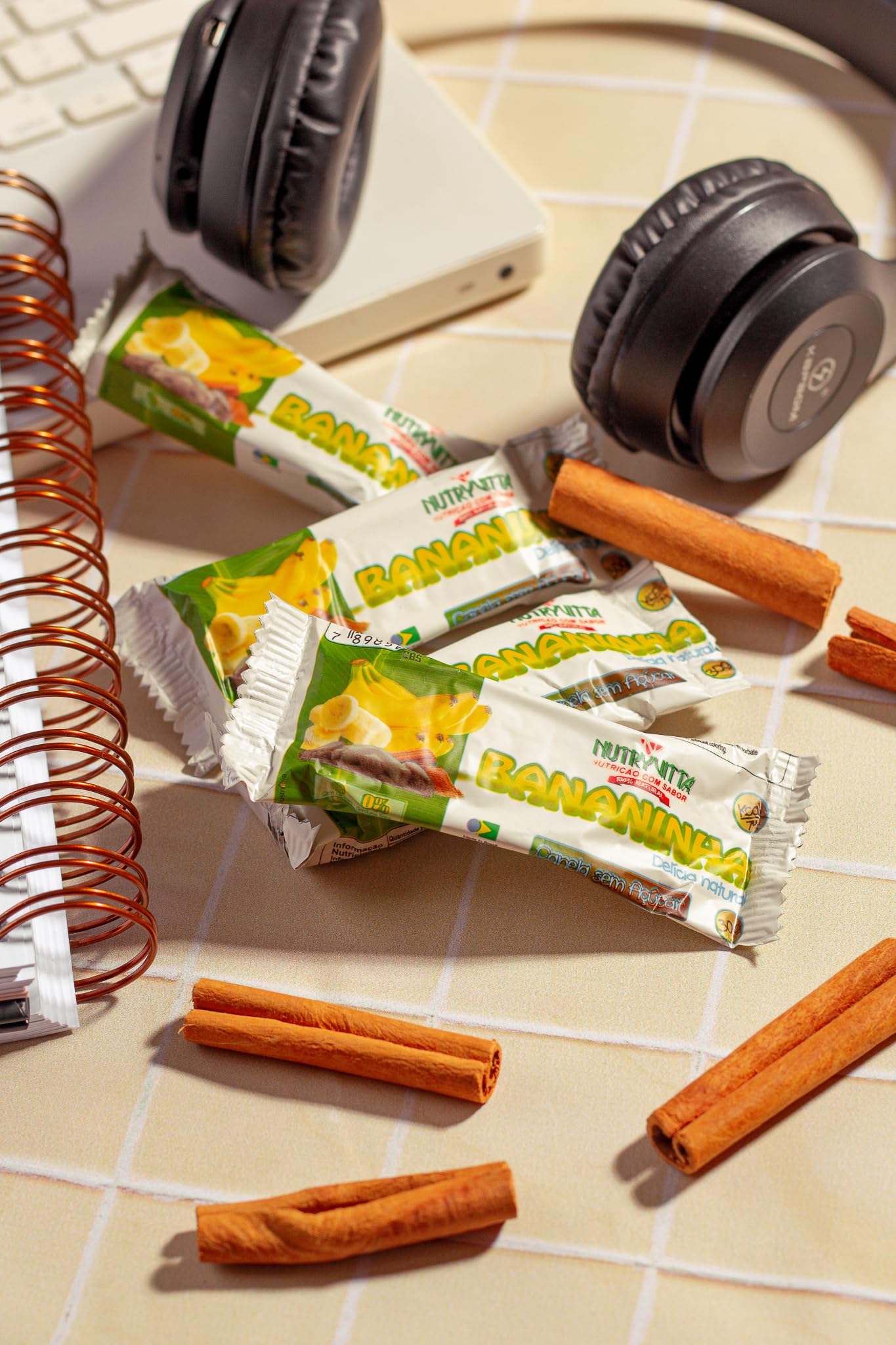 Nutryvitta No Sugar Added Banana Fruit Bars with Cinnamon – Vegan, Gluten-Free, Brazilian Bananinha, 5-Pack