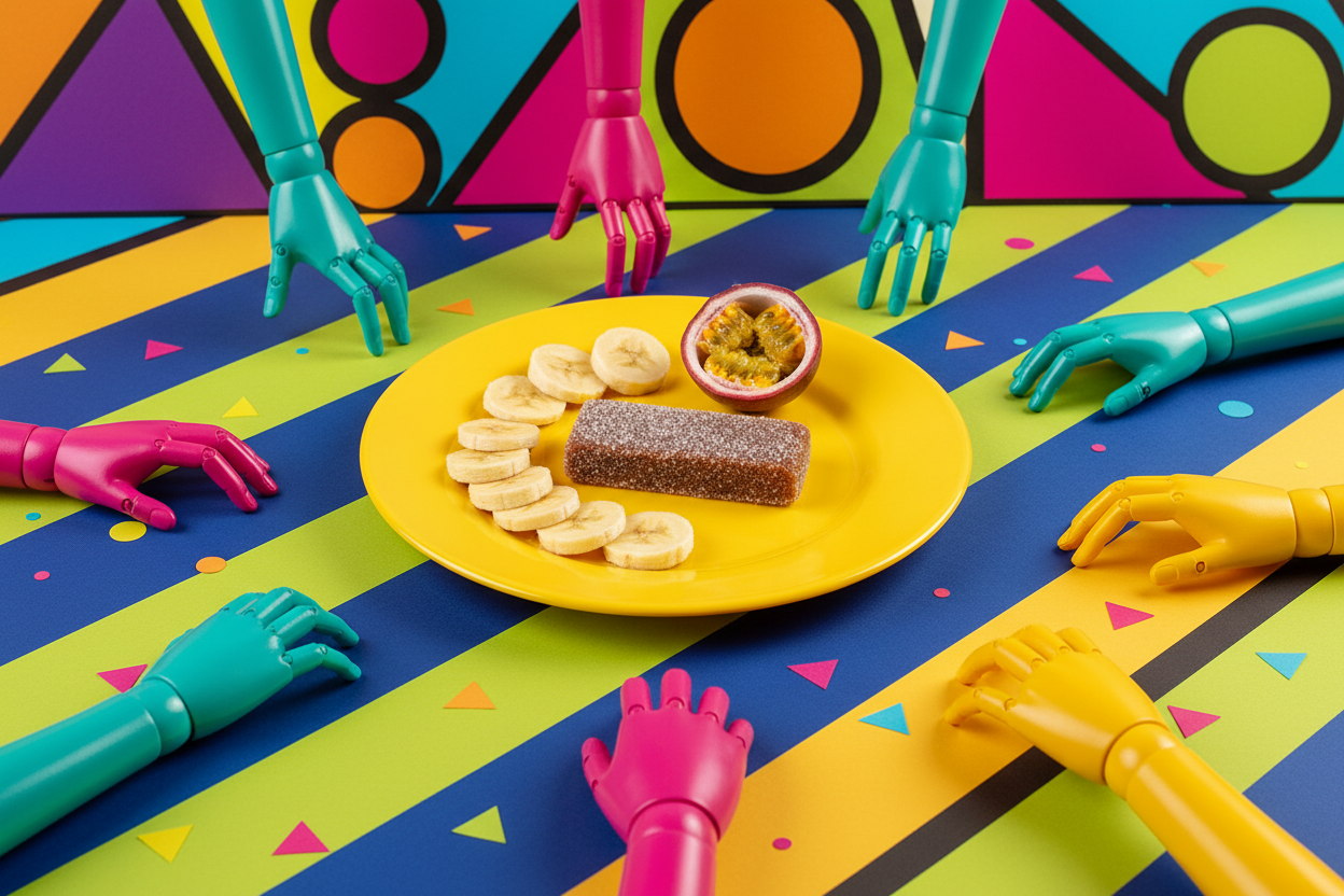 Nutryvitta Bananinha - Unwrapped Bar on Plate